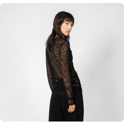 W010609 Mesh-Shirt Langarm Unisex Schwarz