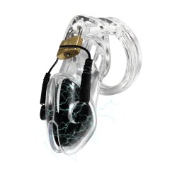 HIDDEN DESIRE Extreme Electro Cock Cage Transparent