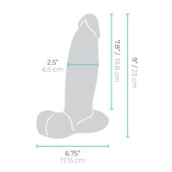 B-VIBE Slipskin Girthy Dildo Ø 6,5 cm x 23 cm Mocca