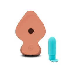 B-VIBE Slipskin Girthy Dildo Ø 6,5 cm x 23 cm Mocca