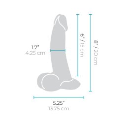B-VIBE Slipskin Girthy Curvy Dildo Ø 4.2 cm x 20 cm Mocca