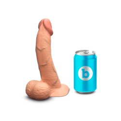 B-VIBE Slipskin Girthy Curvy Dildo Ø 4.2 cm x 20 cm Mocca