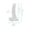 B-VIBE Slipskin Girthy Curvy Dildo Ø 4.2 cm x 20 cm Mocca