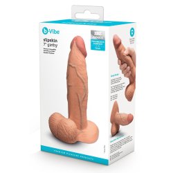 B-VIBE Slipskin Girthy Dildo Ø 5,1 cm x 17,8 cm Mocca