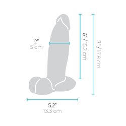 B-VIBE Slipskin Girthy Dildo Ø 5,1 cm x 17,8 cm Mocca