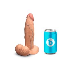 B-VIBE Slipskin Girthy Dildo Ø 5,1 cm x 17,8 cm Mocca