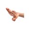 B-VIBE Slipskin Girthy Dildo Ø 5,1 cm x 17,8 cm Mocca