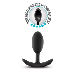 BLUSH Anal Adventures Plantinum Vibra Slim Plug Medium