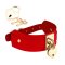 KINKY DIVA Halsband mit Herzschloss One Size Rot/Gold