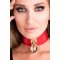 KINKY DIVA Halsband mit Herzschloss One Size Rot/Gold
