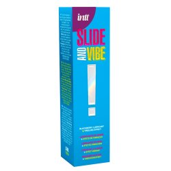 INTT Slide and Vibe! Brombeer-Gleitgel mit Prickeleffekt Wasserbasiert 35ml