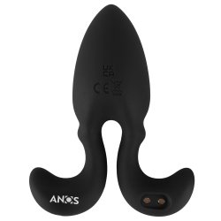 ANOS Vibrating Butt PLug mit flexiblen Armen & Fernbedienung 8 x 3.8cm Schwarz