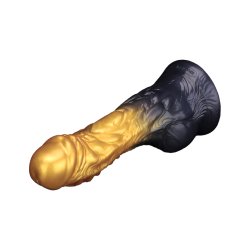 LOVETOY Dual Density Inflatable Dildo Ø 4,5 cm x 19 cm Gold/Schwarz