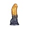LOVETOY Dual Density Inflatable Dildo Ø 4,5 cm x 19 cm Gold/Schwarz