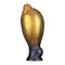 LOVETOY Dual Density Inflatable Dildo Ø 4,5 cm x 19 cm Gold/Schwarz