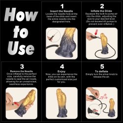 LOVETOY Dual Density Inflatable Dildo Ø 5 cm x 20,3 cm Gold/Schwarz