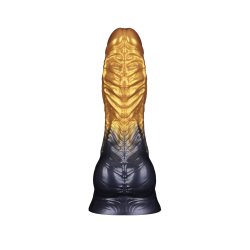 LOVETOY Dual Density Inflatable Dildo Ø 5 cm x 20,3 cm Gold/Schwarz