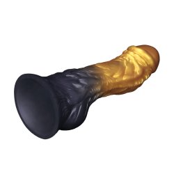 LOVETOY Dual Density Inflatable Dildo Ø 5 cm x 20,3 cm Gold/Schwarz