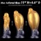 LOVETOY Dual Density Inflatable Dildo Ø 5 cm x 20,3 cm Gold/Schwarz