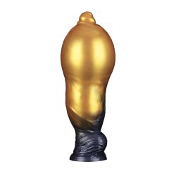 LOVETOY Dual Density Inflatable Dildo Ø 5,6 cm x 25 cm Gold/Schwarz