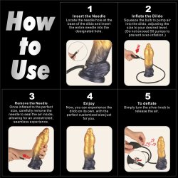 LOVETOY Dual Density Inflatable Dildo Ø 5,6 cm x 25 cm Gold/Schwarz