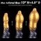 LOVETOY Dual Density Inflatable Dildo Ø 5,6 cm x 25 cm Gold/Schwarz