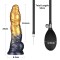 LOVETOY Dual Density Inflatable Dildo Ø 5,6 cm x 25 cm Gold/Schwarz
