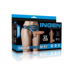 LOVETOY Ingen Strap-On Set mit vibrierendem Dildo 24 cm...