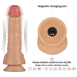 LOVETOY Ingen Strap-On Set mit vibrierendem Dildo 20 cm XS - M Beige
