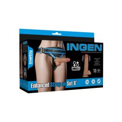 LOVETOY Ingen Strap-On Set mit vibrierendem Dildo 20 cm...