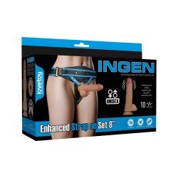 LOVETOY Ingen Strap-On Set mit vibrierendem Dildo 20 cm...