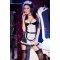 CHILIROSE Maid Costume Set Minikleid 7-teilig