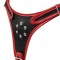 EASY TOYS Triple Dildo Strap-On Harness Schwarz/Rot