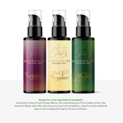 BODYGLISS Massage Lube Travel Edition 3 x 50 ml Tropical...