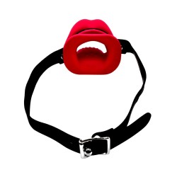 KIOTOS BDSM Vibrating Mouth Gag Silicone Lips & Tongue