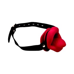 KIOTOS BDSM Vibrating Mouth Gag Silicone Lips & Tongue