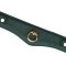 LIEBE SEELE Mossy Chic Lederhalsband mit Leine & Schloss Grün/Schwarz/Gold