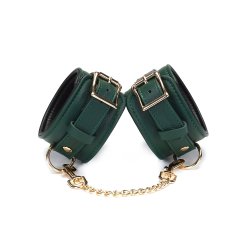 LIEBE SEELE Mossy Chic Leder-Handfesseln Grün/Schwarz/Gold