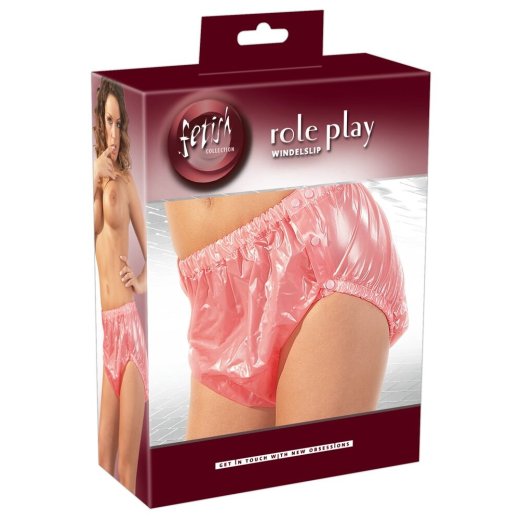 FETISH COLLECTION Vinyl Windelslip Rosa