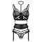 OBSESSIVE PREMIUM Premisis Dessous-Set 3-teilig Schwarz