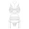 OBSESSIVE PREMIUM Premisis Dessous-Set 3-teilig Weiss