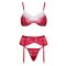 COTTELLI LINGERIE X-Mas Straps-Set 3-teilig Rot/Weiss