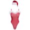 COTTELLI LINGERIE Stringbody "X-Mas" mit Weihnachtsmütze Rot/Weiss