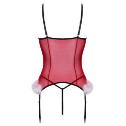 COTTELLI LINGERIE X-Mas Dessous-Set 2-teilig Rot/Weiss Small/Medium