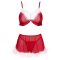 COTTELLI LINGERIE X-Mas Dessous-Set 3-teilig Rot/Weiss