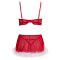 COTTELLI LINGERIE X-Mas Dessous-Set 3-teilig Rot/Weiss