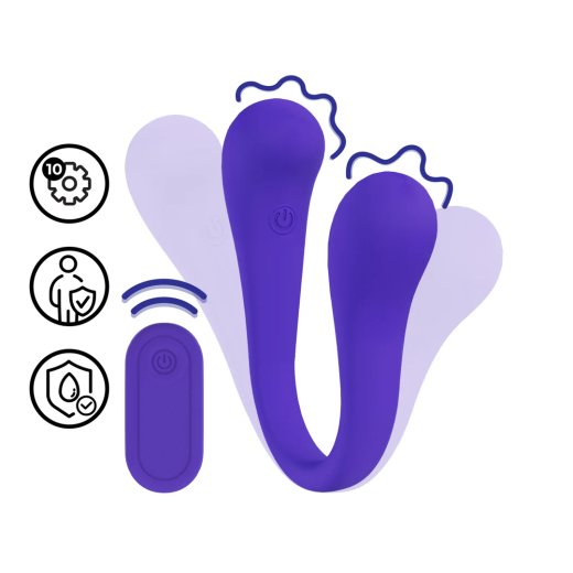 LOVELINE Dual-Ended Bendable Vibe mit Fernbedienung Violett