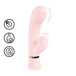 LOVELINE Mystique Ribbed Rabbit Vibrator Rosé