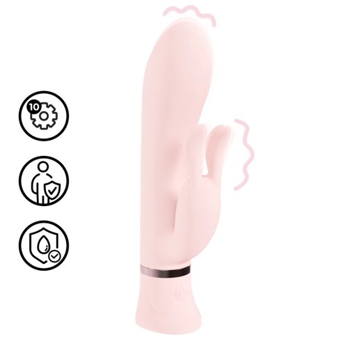 LOVELINE Tendre Ribbed Rabbit Vibrator Rosé