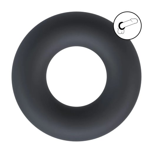 LEVELZ Solid Silicone Cockring Medium Black